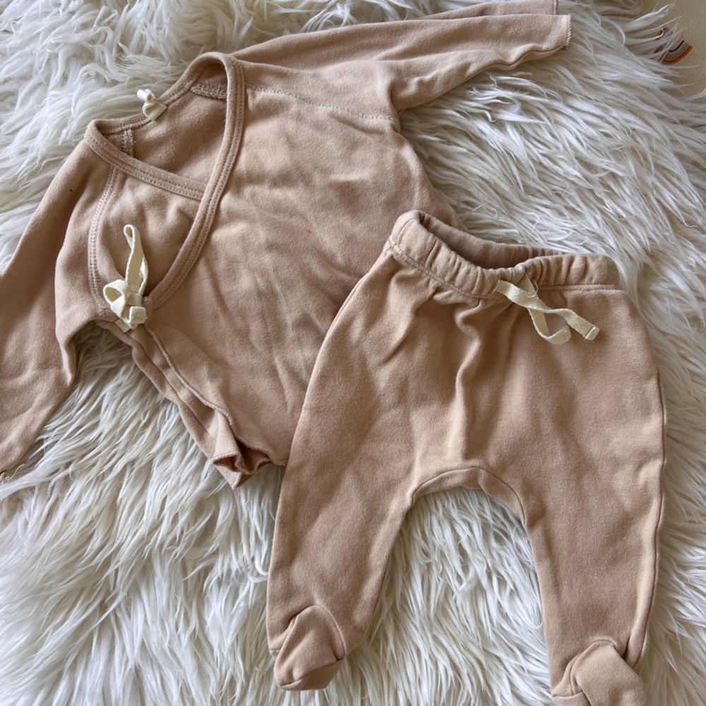 Quincy Mae Kids Matching Set in Beige